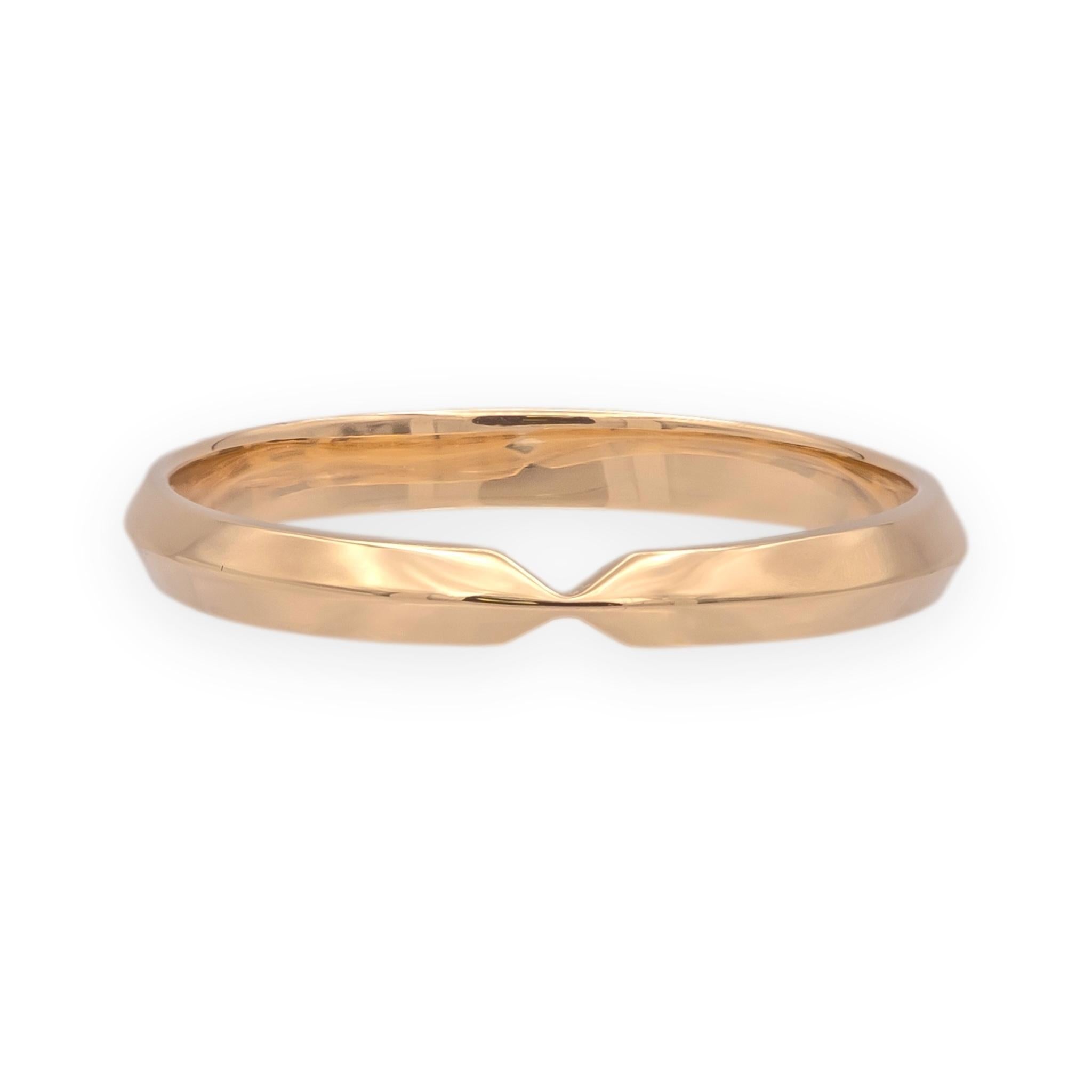 Tiffany & Co. 18K Rose Gold Nesting Wedding Band Stackable Ring
