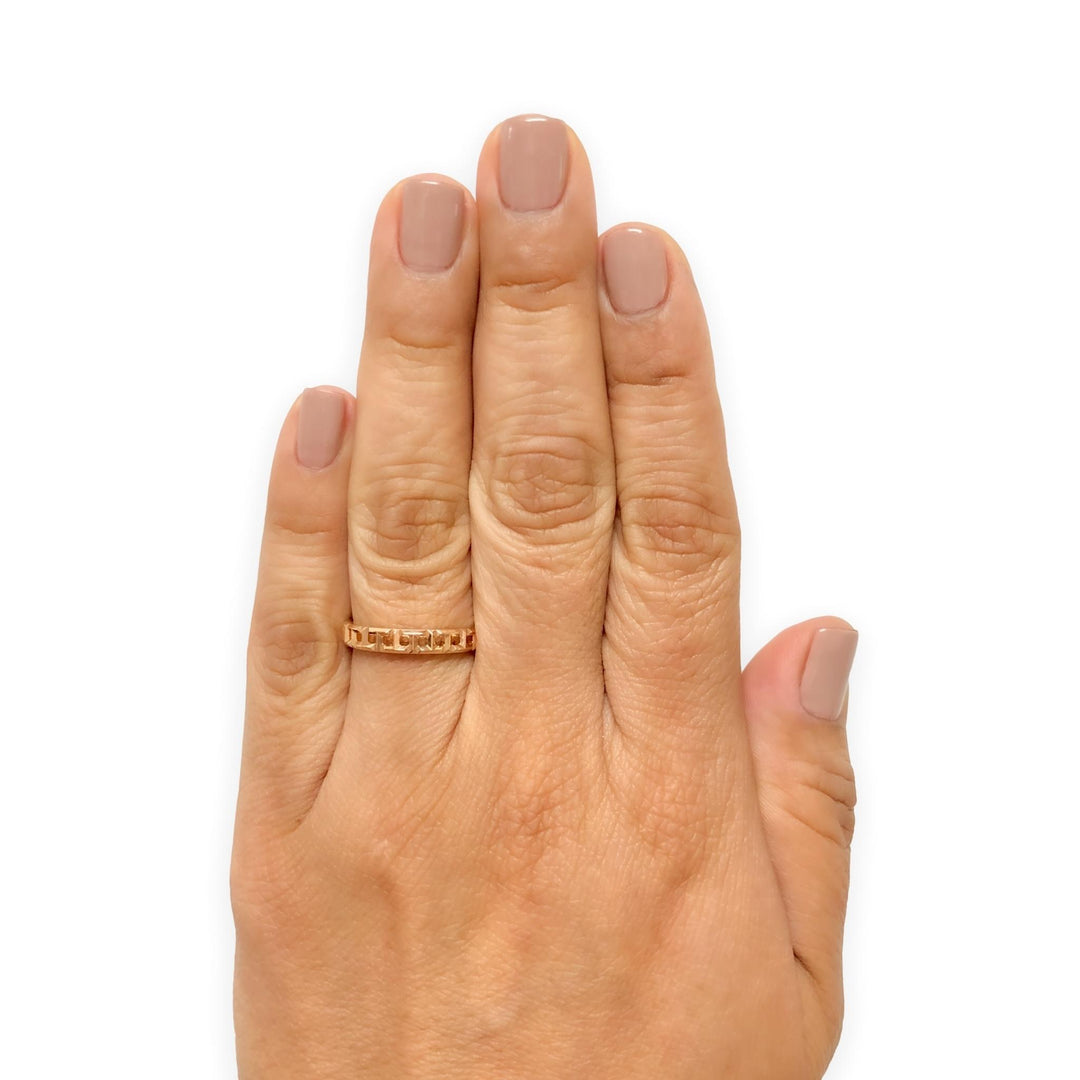 Tiffany & Co. 18K Rose Gold T True Narrow Band ring Size 8