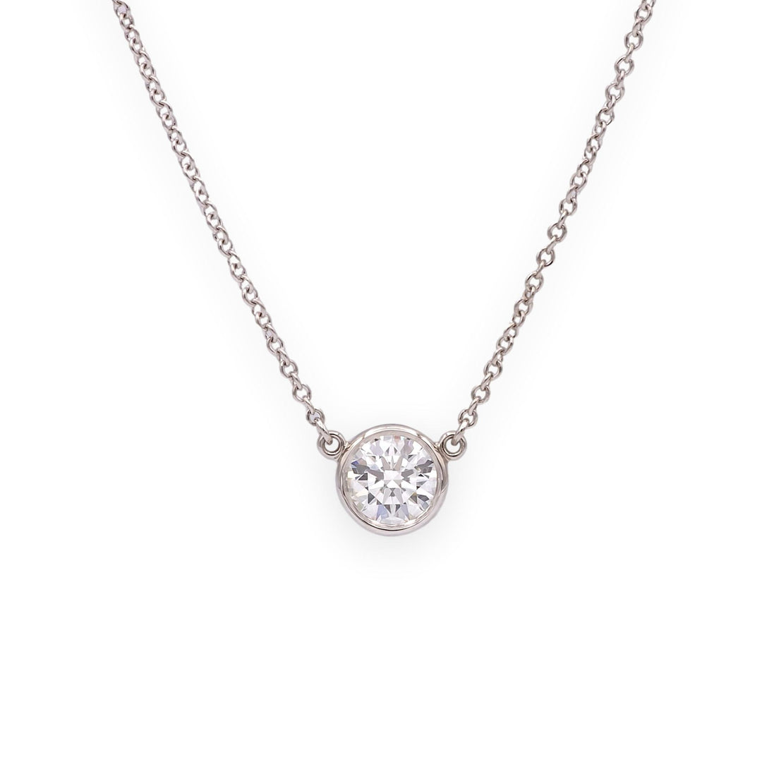 Tiffany & Co. Elsa Peretti Diamonds by the Yard 0.54ct Plat Solitaire Necklace