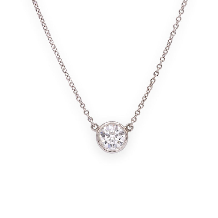 Tiffany & Co. Elsa Peretti Diamonds by the Yard 0.54ct Plat Solitaire Necklace