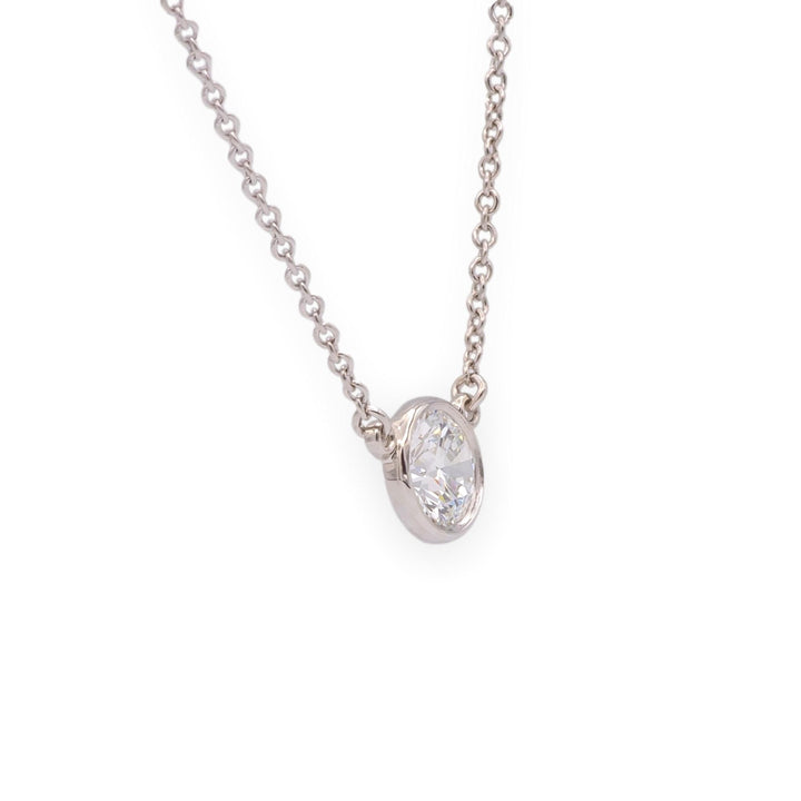 Tiffany & Co. Elsa Peretti Diamonds by the Yard 0.54ct Plat Solitaire Necklace
