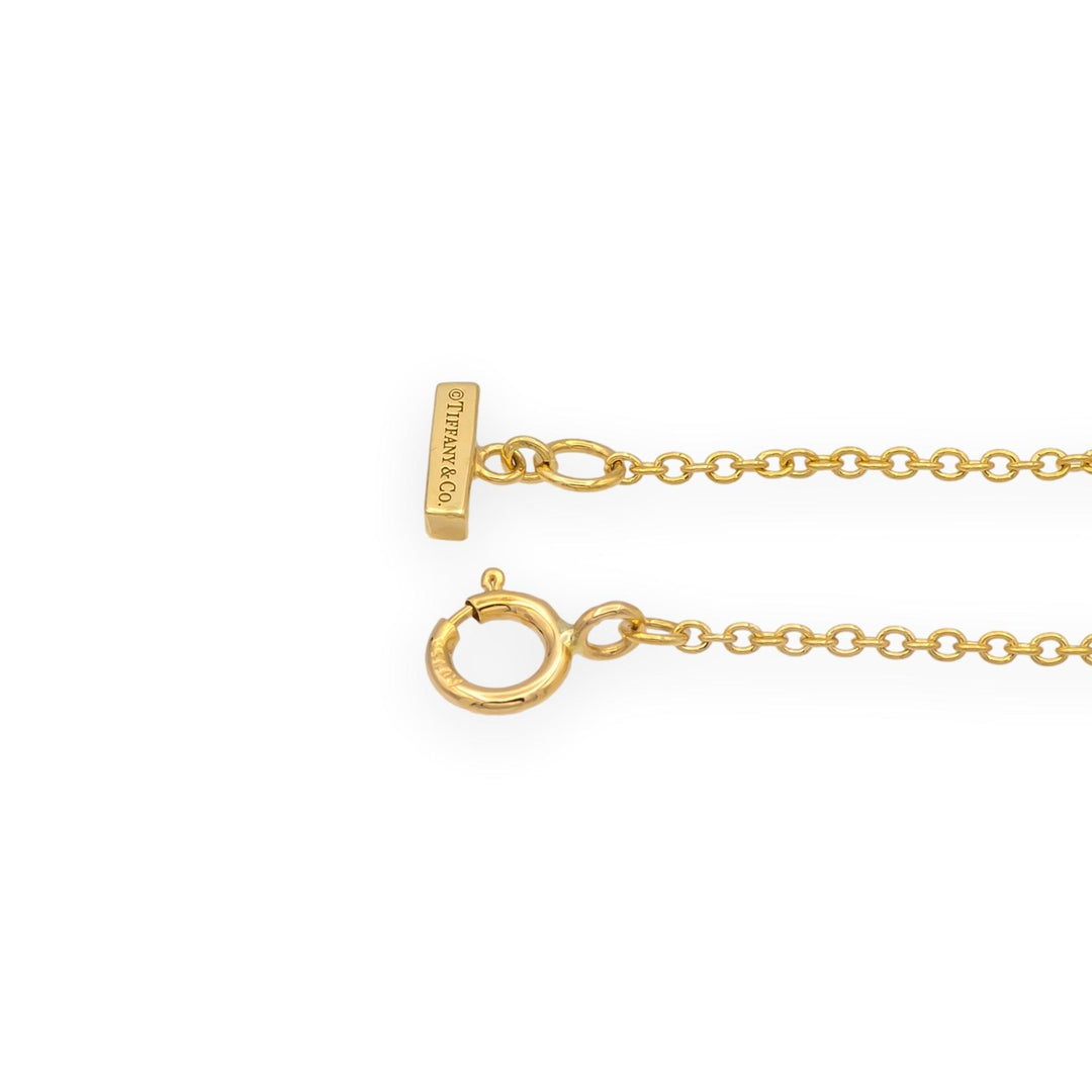 Tiffany & Co. T Collection 18K Yellow Gold Turquoise and Diamond Necklace