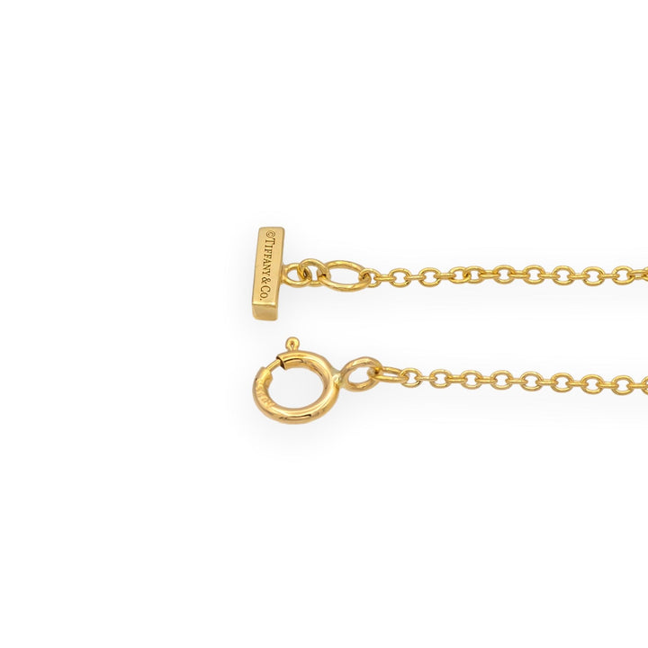 Tiffany & Co. T Collection 18K Yellow Gold Turquoise and Diamond Necklace
