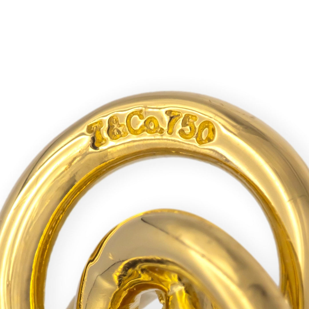 Tiffany & Co. 18K Yellow Gold Three Hoop Diamond Pendant Vintage 2000s
