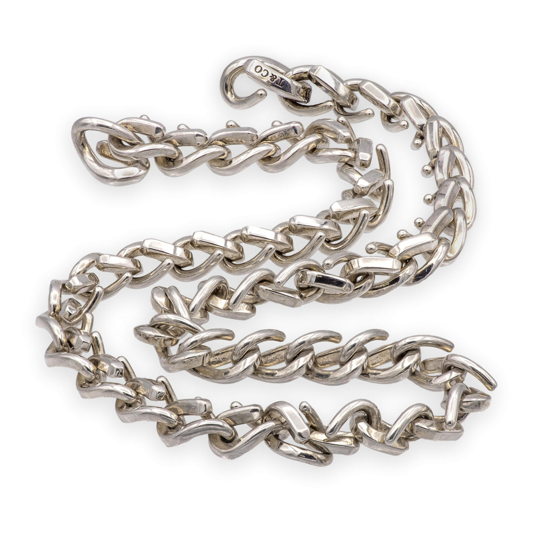 Tiffany & Co. Forge Medium Link Sterling Silver Necklace 18"