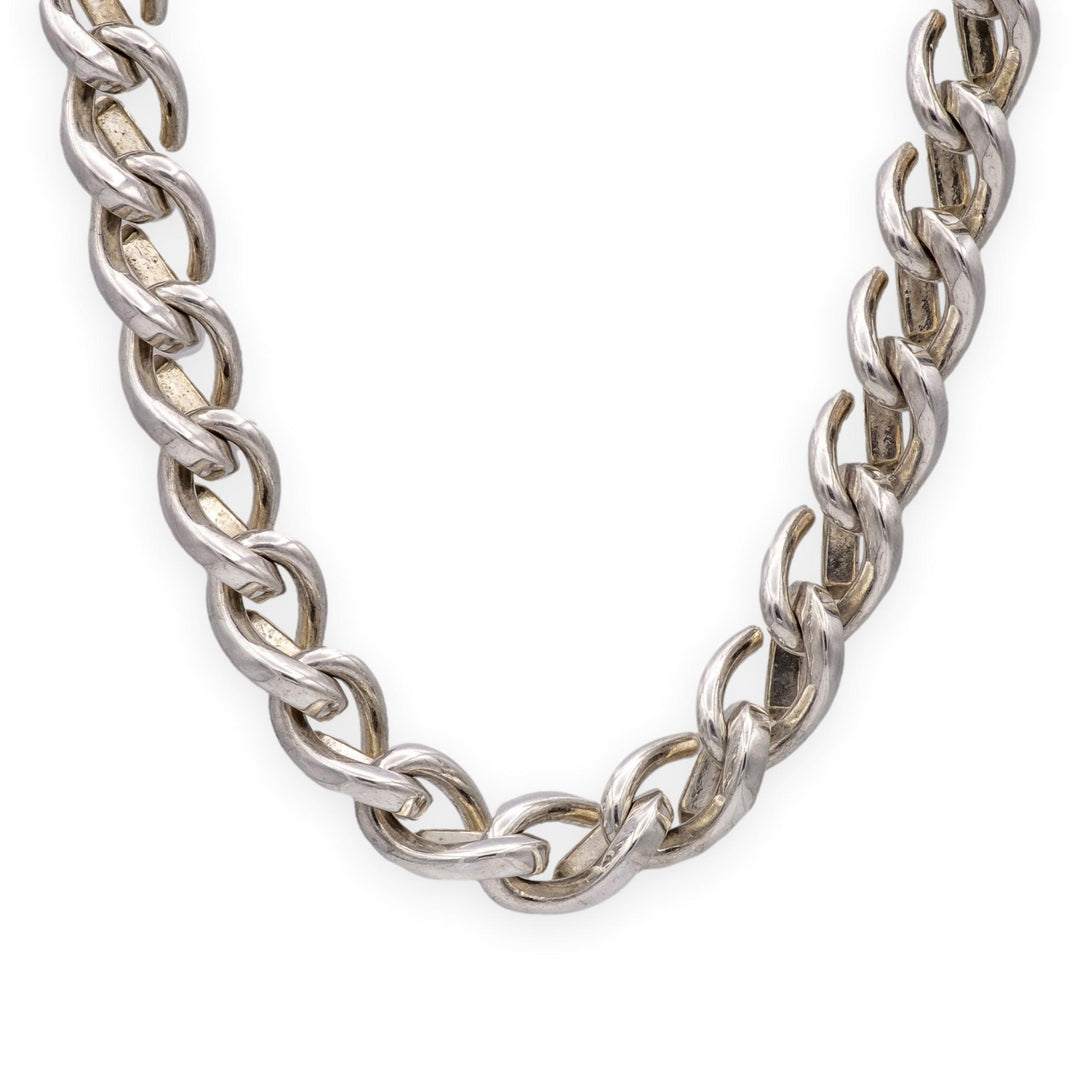 Tiffany & Co. Forge Medium Link Sterling Silver Necklace 18"