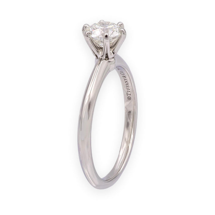 Tiffany & Co. Platinum .90 ct H-VS1 Diamond Solitaire Classic Engagement Ring