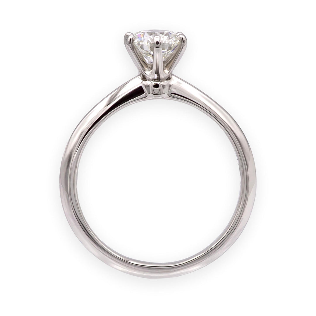 Tiffany & Co. Platinum .90 ct H-VS1 Diamond Solitaire Classic Engagement Ring