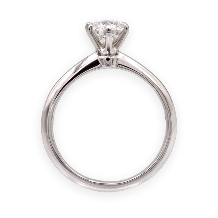 Tiffany & Co. Platinum .90 ct H-VS1 Diamond Solitaire Classic Engagement Ring