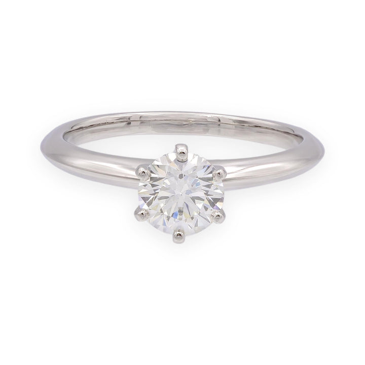 Tiffany & Co. Platinum .90 ct H-VS1 Diamond Solitaire Classic Engagement Ring
