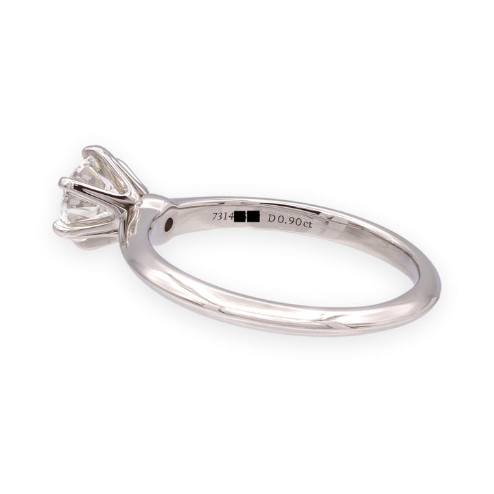 Tiffany & Co. Platinum .90 ct H-VS1 Diamond Solitaire Classic Engagement Ring