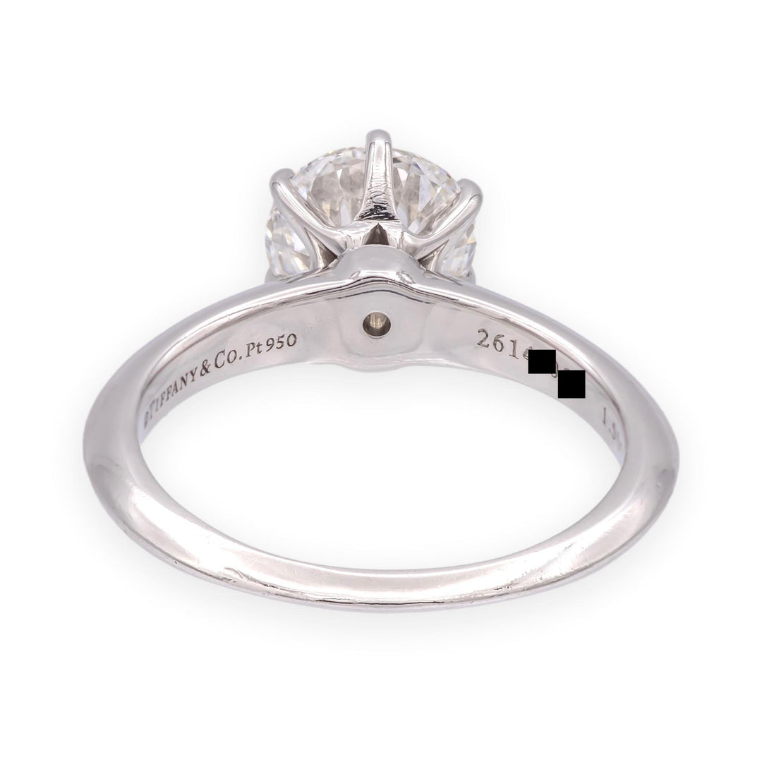 Tiffany & Co. Platinum 1.50ct F-VS1 Round Diamond Solitaire Engagement Ring