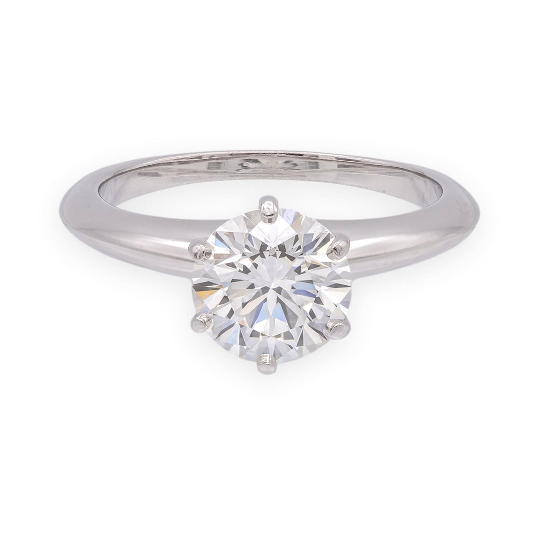 Tiffany & Co. Platinum 1.50ct F-VS1 Round Diamond Solitaire Engagement Ring