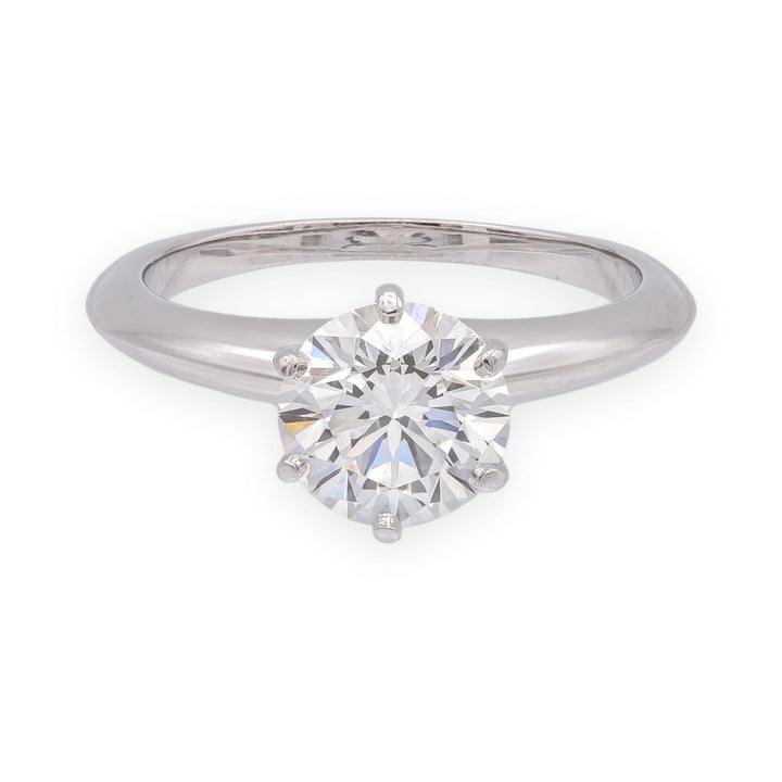 Tiffany & Co. Platinum 1.50ct F-VS1 Round Diamond Solitaire Engagement Ring
