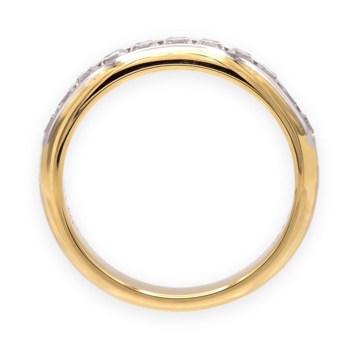 Tiffany & Co. Lucida Half-Circle Channel-Set Diamond Band, 18K Gold & Platinum