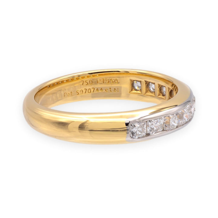 Tiffany & Co. Lucida Half-Circle Channel-Set Diamond Band, 18K Gold & Platinum