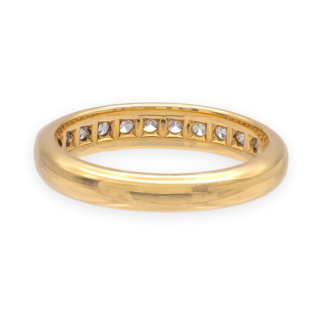 Tiffany & Co. Lucida Half-Circle Channel-Set Diamond Band, 18K Gold & Platinum