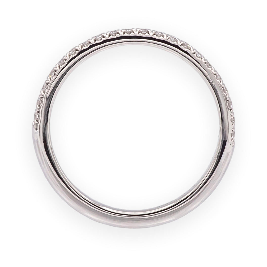 Tiffany & Co. Platinum Soleste Half Circle Round Diamond Band Ring