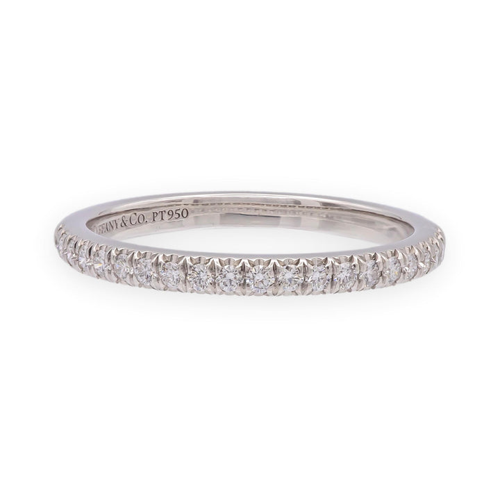 Tiffany & Co. Platinum Soleste Half Circle Round Diamond Band Ring