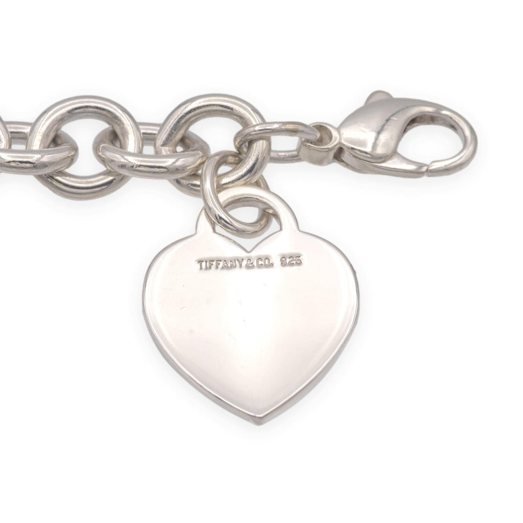 Tiffany & Co. 5 Charm Bracelet: Heart Tag, Teddy Bear, Cupcake, Gift Box, Pop