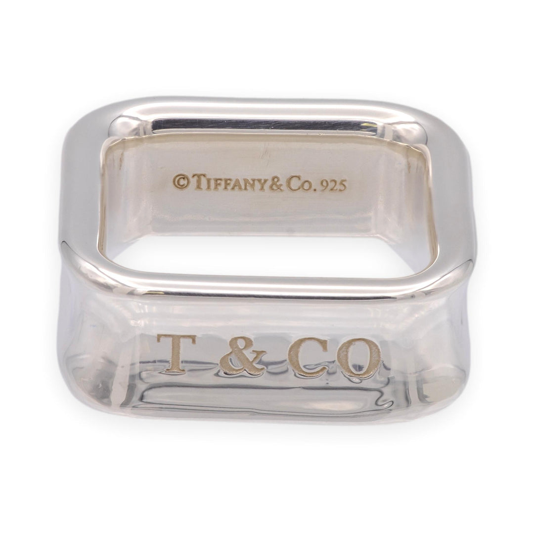 Tiffany & Co. 1837 Square Sterling Silver Ring, Size 4.5