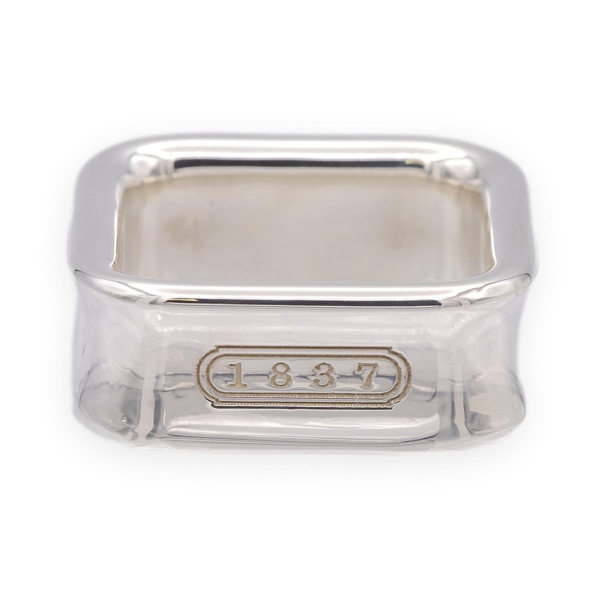 Tiffany & Co. 1837 Square Sterling Silver Ring, Size 4.5 – The