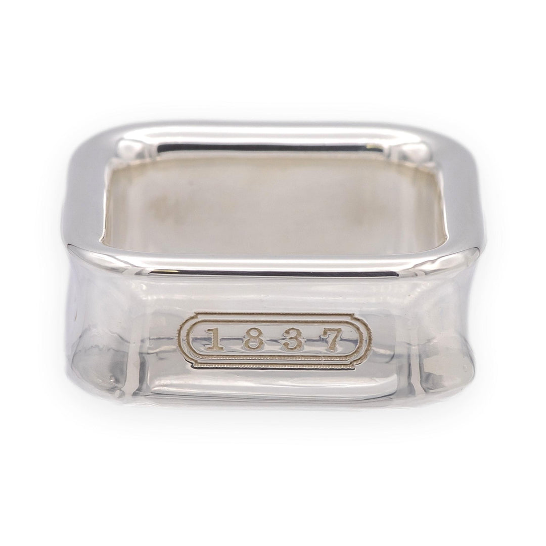 Tiffany & Co. 1837 Square Sterling Silver Ring, Size 4.5