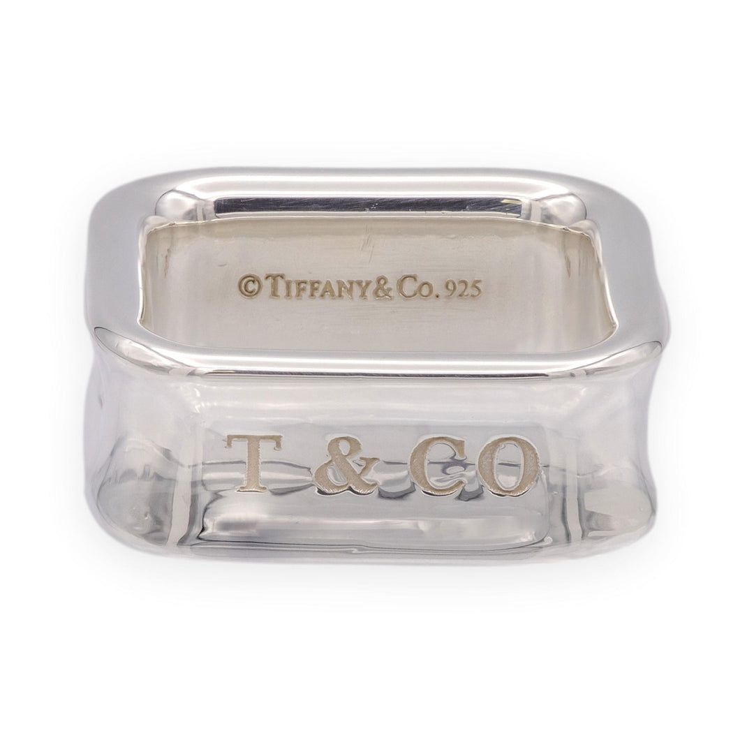 Tiffany & Co. 1837 Square Sterling Silver Ring, Size 4.5