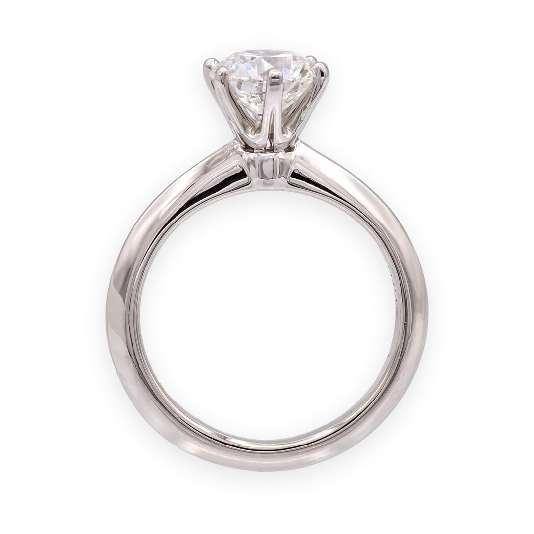 Tiffany & Co. Platinum 1.22ct F-VS2 Round Diamond Solitaire Engagement Ring