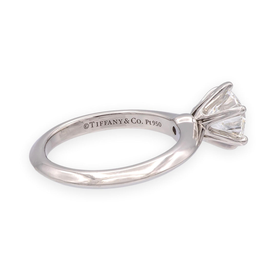 Tiffany & Co. Platinum 1.22ct F-VS2 Round Diamond Solitaire Engagement Ring