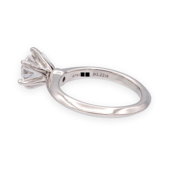 Tiffany & Co. Platinum 1.22ct F-VS2 Round Diamond Solitaire Engagement Ring