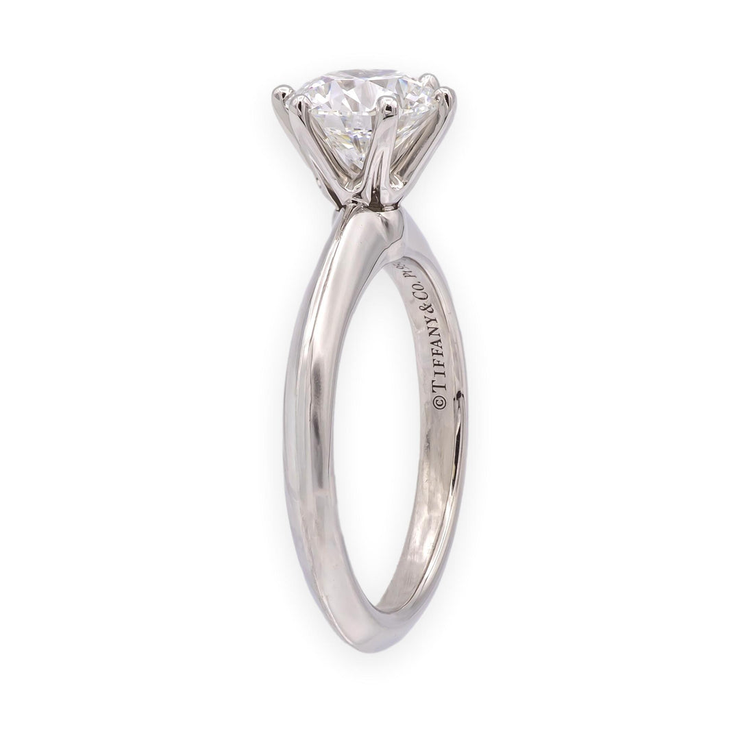 Tiffany & Co. Platinum 1.22ct F-VS2 Round Diamond Solitaire Engagement Ring
