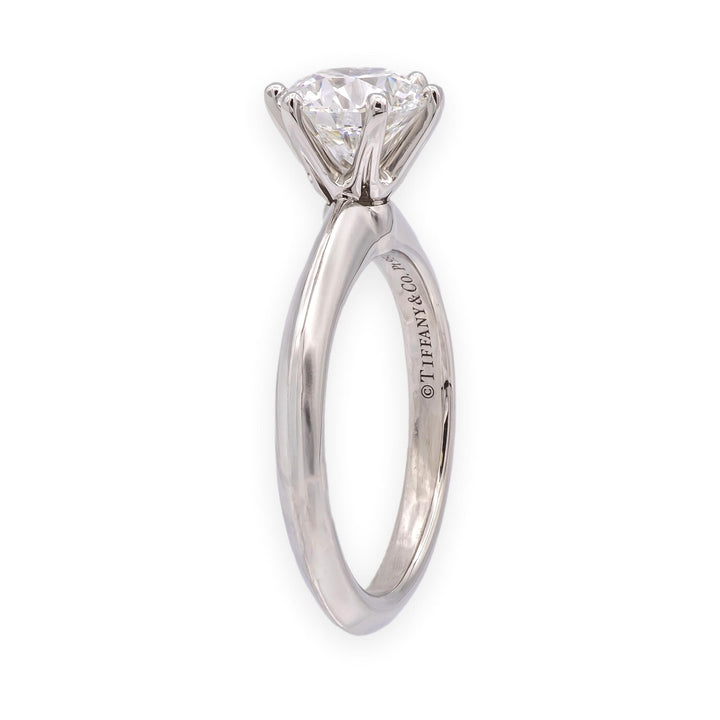 Tiffany & Co. Platinum 1.22ct F-VS2 Round Diamond Solitaire Engagement Ring