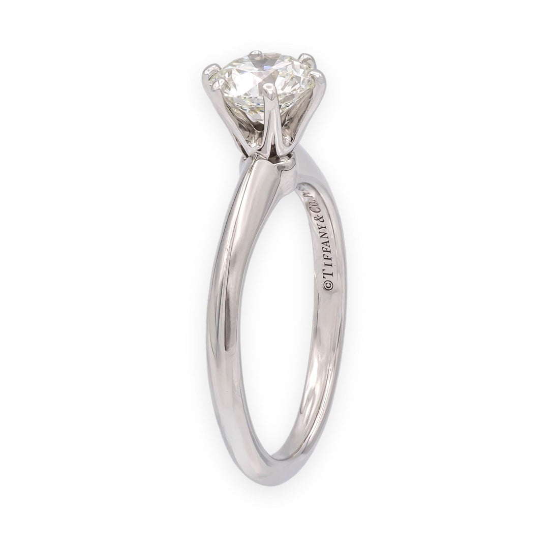 Tiffany & Co. Platinum 0.92ct I-VS1 Round Diamond Solitaire Engagement Ring