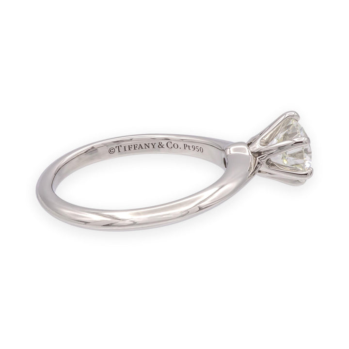 Tiffany & Co. Platinum 0.92ct I-VS1 Round Diamond Solitaire Engagement Ring