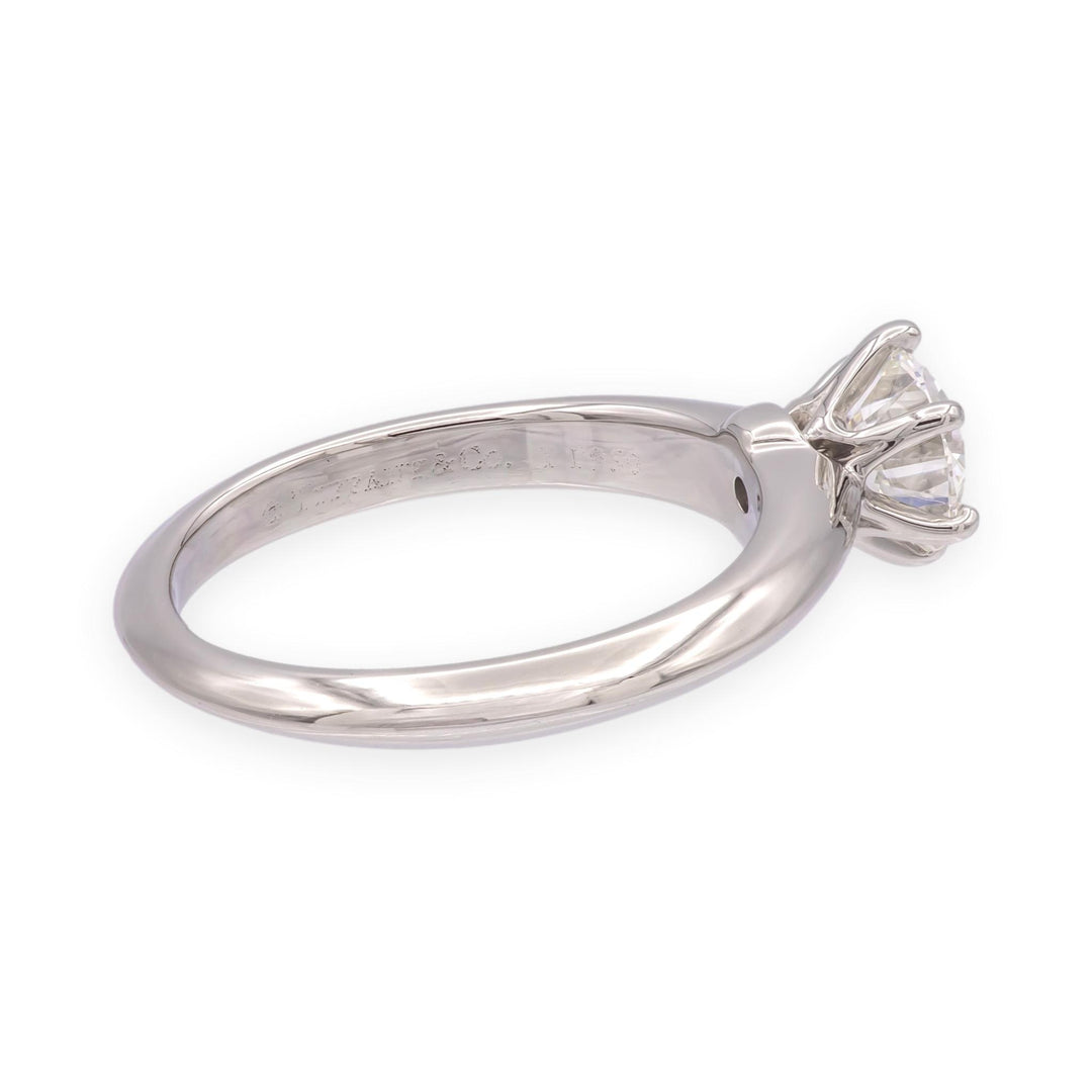 Tiffany & Co. Platinum 0.78ct G-VS1 Round Diamond Solitaire Engagement Ring