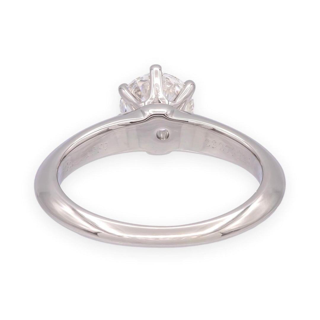 Tiffany & Co. Platinum 0.78ct G-VS1 Round Diamond Solitaire Engagement Ring