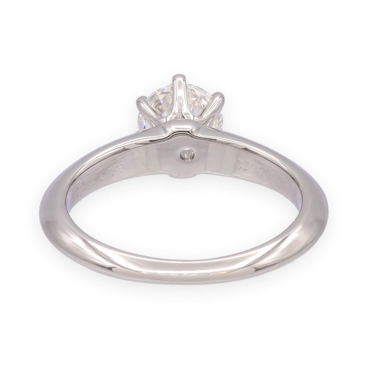 Tiffany & Co. Platinum 0.78ct G-VS1 Round Diamond Solitaire Engagement Ring