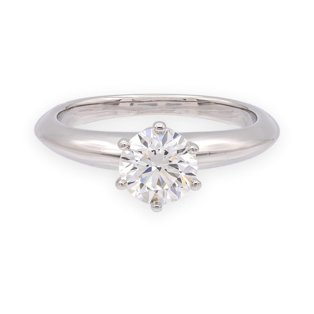 Tiffany & Co. Platinum 0.78ct G-VS1 Round Diamond Solitaire Engagement Ring