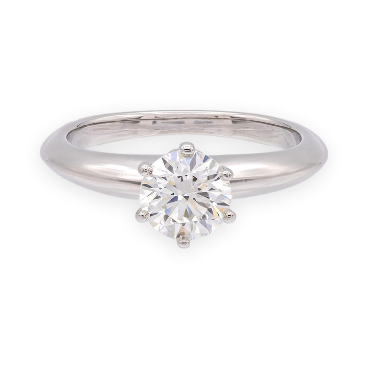 Tiffany & Co. Platinum 0.78ct G-VS1 Round Diamond Solitaire Engagement Ring