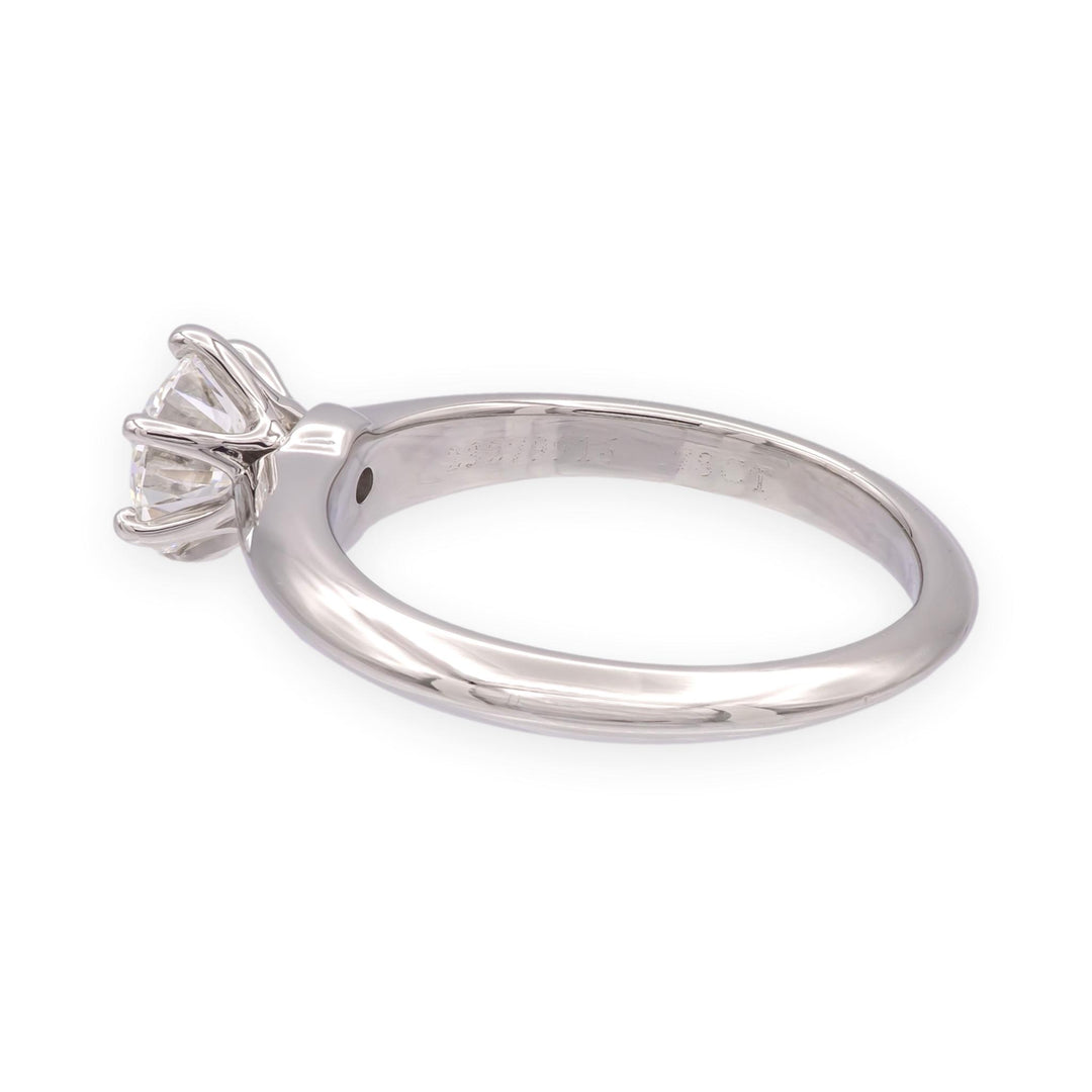 Tiffany & Co. Platinum 0.78ct G-VS1 Round Diamond Solitaire Engagement Ring