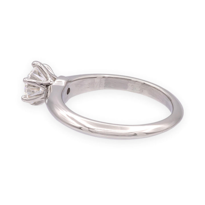 Tiffany & Co. Platinum 0.78ct G-VS1 Round Diamond Solitaire Engagement Ring