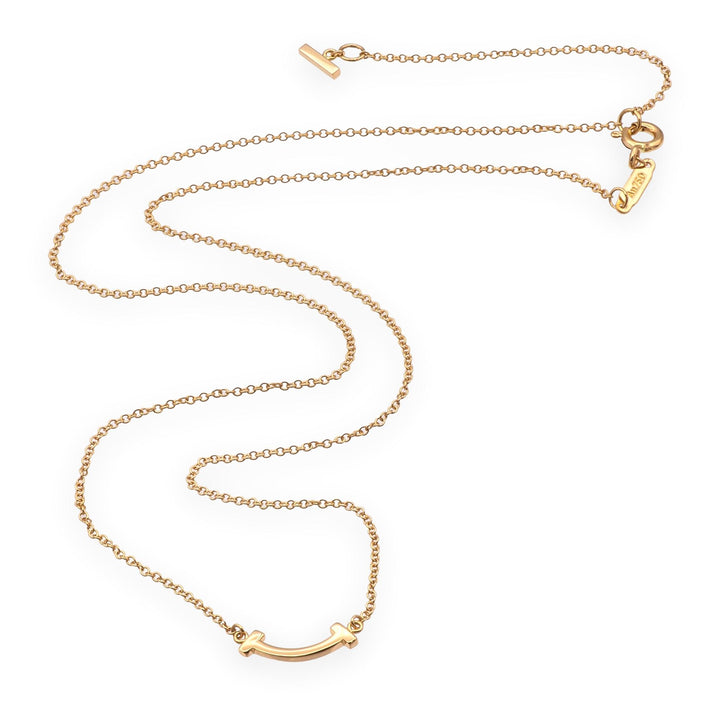 Tiffany & Co. T Smile Mini Pendant Necklace, 18K Rose Gold