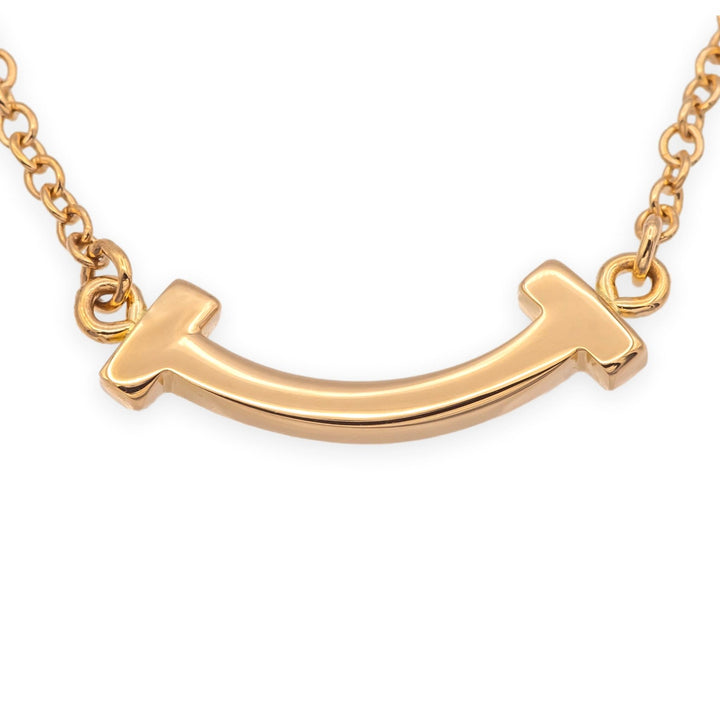 Tiffany & Co. T Smile Mini Pendant Necklace, 18K Rose Gold