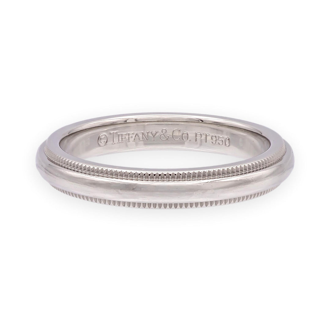 Vintage Tiffany & Co. Together Double Milgrain Wedding Band, Platinum, 3mm