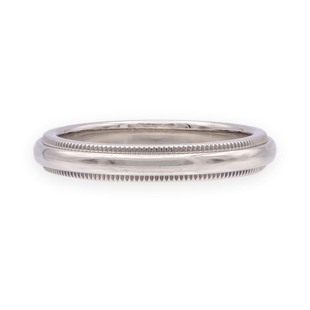 Vintage Tiffany & Co. Together Double Milgrain Wedding Band, Platinum, 3mm