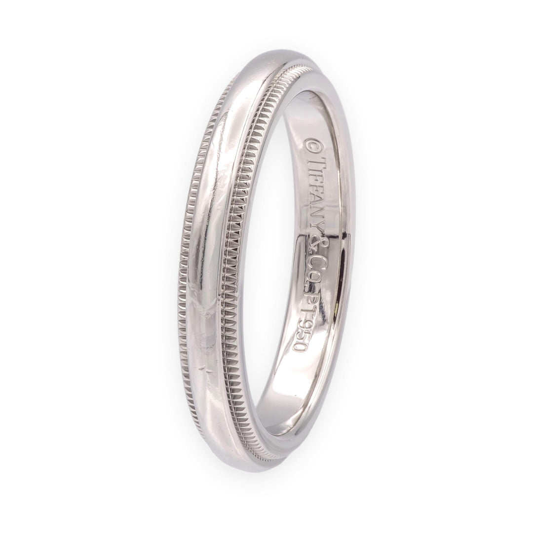 Vintage Tiffany & Co. Together Double Milgrain Wedding Band, Platinum, 3mm