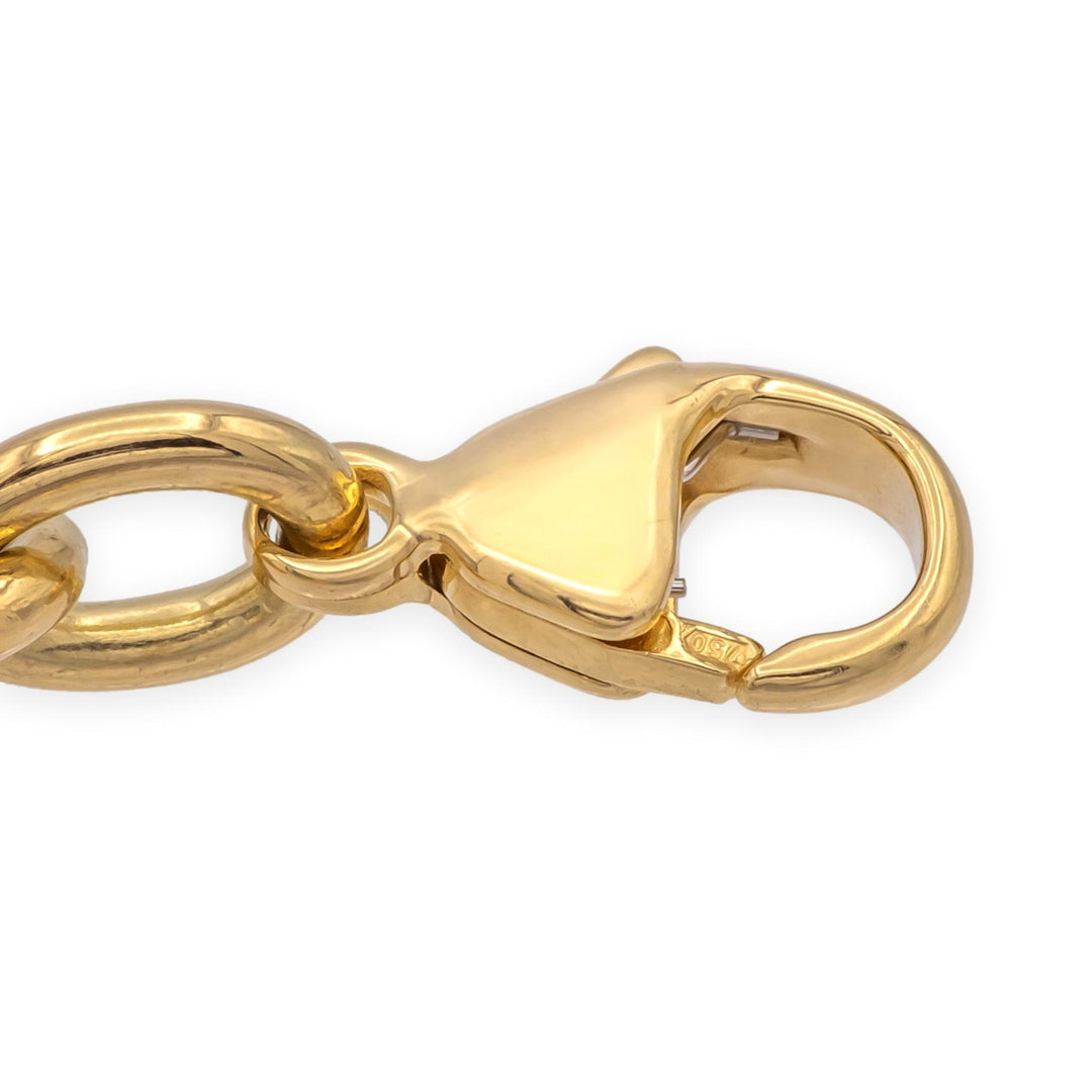 Tiffany & Co. 18K Yellow Gold Heart Tag Link Bracelet 7.25 Inches