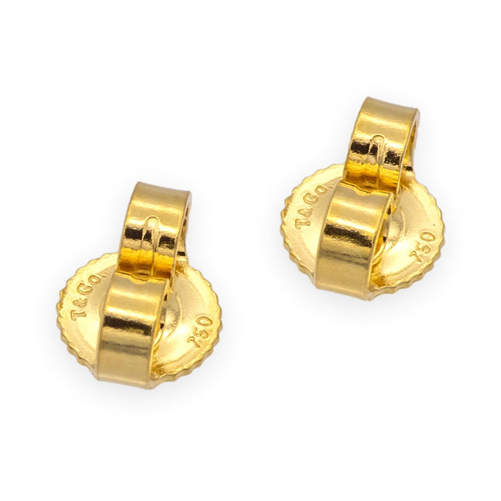 Tiffany & Co. Vintage Somerset Mesh Hoop Earrings 18K Yellow Gold .75 Inches
