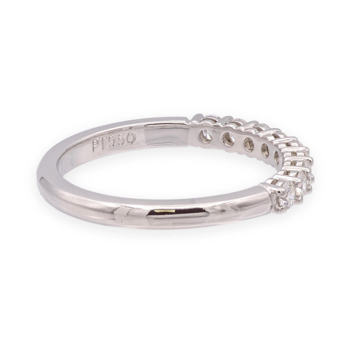 Tiffany & Co. Forever Platinum 9-Stone Half Circle Round Diamond Band Ring 2.2mm